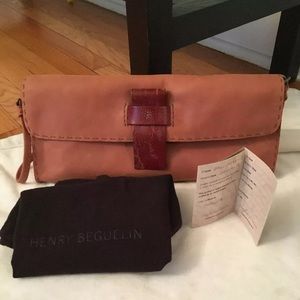 Henry Beguelin cognac shoulder bag